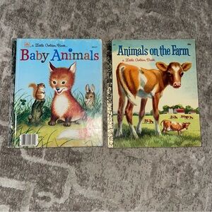 Little Golden Books Bundle Baby Animals & Animals on the Farm Vintage
